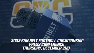 2022 Sun Belt Football Championship Press Conference