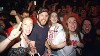 Students, fans continue to celebrate on the corner in Charlottesville