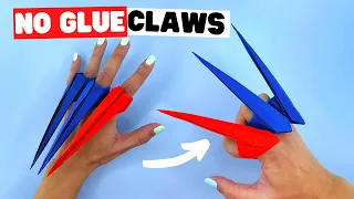 How to make RETRACTIBLE origami CLAWS [paper claws]