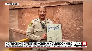 Corrections officer honored as courtroom hero