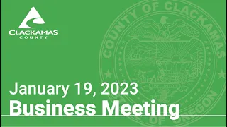 Board of County Commissioners' Meeting - January 19, 2023