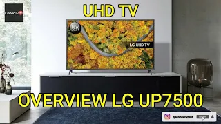 LG UP7500 Smart TV UHD 4k TV line 2021: Overview in Spanish (English Subtitles)