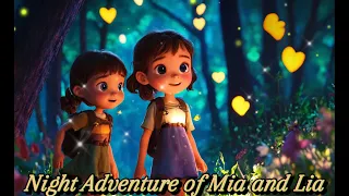Night Adventure of Mia and Lia Fairy tales @Little Animated Stories