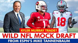 Mike Tannenbaum 2024 NFL Mock Draft Ft. Cardinals Trading Kyler Murray + Marvin Harrison Jr. Falling