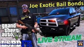 Joe Exotic Bail Bonds LIVE Patrol (Bounty Hunter)  | GTA 5 LSPDFR Live Stream 161