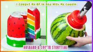HUSBAND & COUSIN STORYTIME 😘 Best Yummy Fruit Cake Decorating Recipe Video 😱