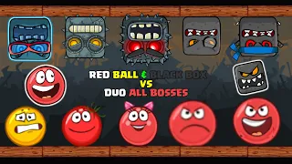 RED BALL 4: DUO RED BALL AND BLACK BOX vs DUO ALL BOSSES (15,30,45,60,75) Battle Fusion Gameplay