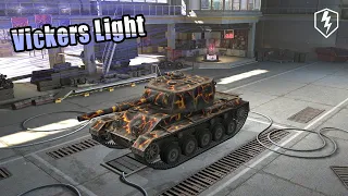 Играю на Vickers Light (Сенсор) + открытие контейнеров | WoT Blitz 🎯