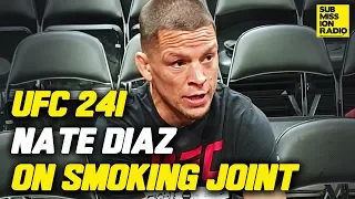 UFC 241: Nate Diaz Reacts to Smoking Joint with Fans