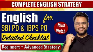 Best English Checklist? How to prepare English for SBI PO 2022? Grammar and Vocab for Bank Exams