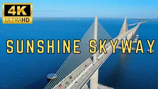 Sunshine Skyway Bridge - St. Petersburg Florida, 4K 60FPS