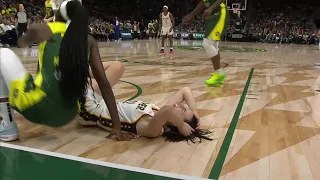 👀 Caitlin Clark WHACKED In The Head & CRASHED Into On Shot, Refs Don't Call Foul | Indiana Fever