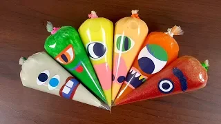 Making Mega Crunchy Slime With Piping Bags - Satisfying Slime ASMR Video