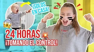 NIÑERA POR UN DÍA 😱¡SOLA en CASA SIN MIS PAPÁS!  🎉 (24 HORAS SIENDO NIÑERA)