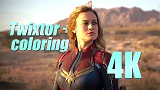 Carol Danvers (Captain Marvel) 4K Twixtor Scenepack with Coloring for edits MEGA