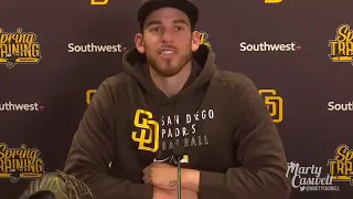 Joe Musgrove on his 1st Padres spring outing, the strong Padres lineup & fans back at Petco Park