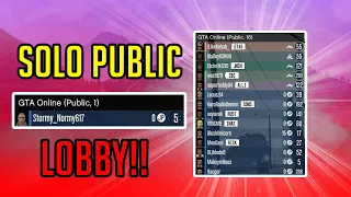 *WORKING* How To  A Get Solo Public Lobby In GTA 5 Online 2024! (PS5/PS4)