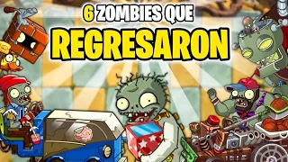 6 ZOMBIES de PVZ 1 QUE REGRESARON en PVZ 2 (Plantas Vs Zombies 2)