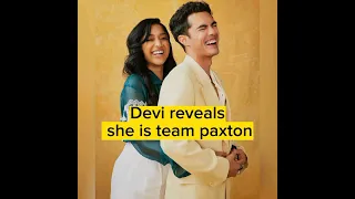 Team Paxton 🫶Devi reveals she is team paxton#neverhaveieverseason4 #shorts #maitreyiramakrishnan