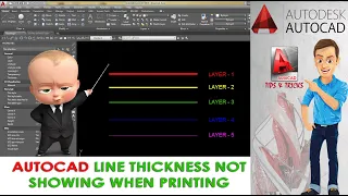 AUTOCAD Line weight Not Showing When Printing