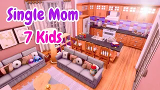 The Sims 4 | Single Mom, 7 Kids - Speed Build W/Voice Over (No CC)