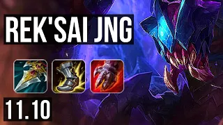 REK'SAI vs XIN ZHAO (JUNGLE) | 10/0/4, 1.8M mastery, Legendary, 700+ games | KR Diamond | v11.10