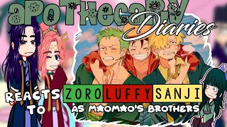 The Apothecary Diaries react to Zoro, Luffy and Sanji as Maomao's Brothers // gacha club react