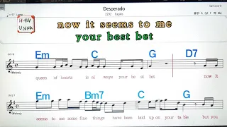 Desperado/ED Sheeran💋노래방, 가라오케, 코드 큰 악보,반주,가사💖Karaoke, Sheet Music, Chord, MR
