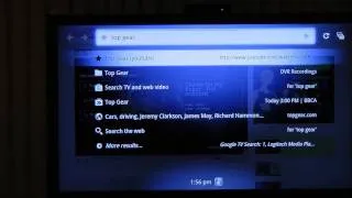 Google TV Demo on Logitech Revue