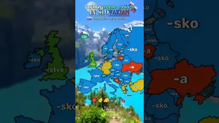 Country name endings in Slovakian 🇸🇰 #shorts #maps #mapping #slovakmaps #slovakia #flag