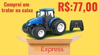 AliExpress Surpresa: Unboxing do Trator na Caixa com Controle Remoto Ultra Barato!