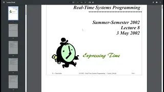 Системы реального времени (СРВ, RTS). Представление и использование времени