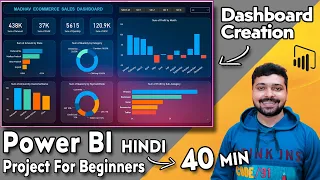 Power Bi tutorial for Beginners | Power BI Dashboard Project in Hindi | Power Bi Course 2023