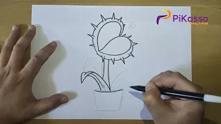 How to Draw a Venus Fly Trap Easy step by step