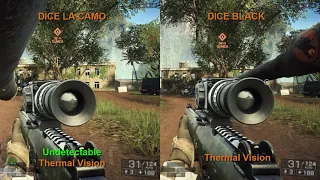 Differences between DICE LA CAMO and DICE BLACK camouflage. Battlefield 4