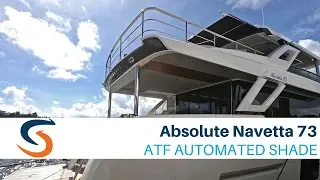 Absolute Yachts Navetta 73 with SureShade Telescoping Boat Shade