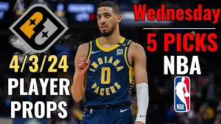 PRIZEPICKS NBA WEDNESDAY 4/3 CORE PLAYER PROPS!!