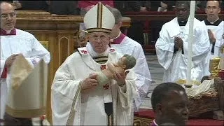 Первая рождественская служба для папы римского Франциска