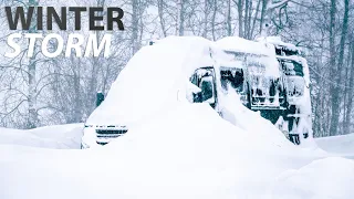 Winter Snow Storm Living In A Van / Arctic Van Life