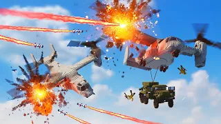 Realistic Helicopter Shootdowns & Crashes with Ragdolls 6 😱 Teardown