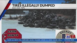 Illegal tire dumping in Leon County, police offering cash reward for information