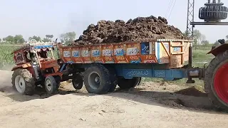 Tractor Fail On Ramp With Heavy Load Trolley Pulling Stuck On Ramp With Help New Holland Tractor