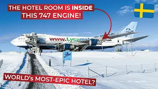 Staying at an Airport Hotel inside an old Boeing 747-200 in Stockholm, Sweden!