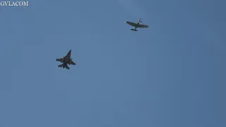 Hellenic Air Force F-16M and Spitfire at Athens Parade
