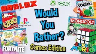 Would You Rather? Workout! (Games Edition) ROBLOX and Fortnite Family Fitness Activity - Brain Break