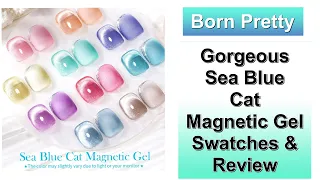 Born Pretty - Sea Blue Magnetic Gels Review || 20% Discount Code MMX20