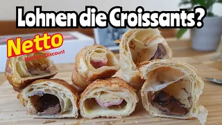 Croissant "Auslese" von Netto Marken-Discount: Käse-Schinken, Laugen-Nuspli und Nuss-Nougat