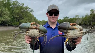 Mud Crabbing With Small Tides | someone raided our crab pot