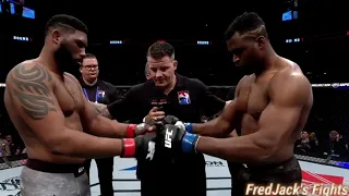 Francis Ngannou vs Curtis Blaydes 2 Highlights (Violent TKO) #ufc #mma #francisngannou #edit  #tko