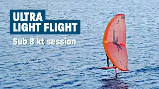 Wing foiling in sub-8 knots